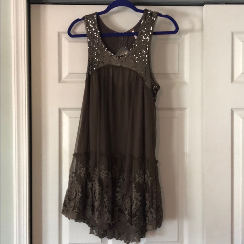 Free people sequin tule dress